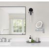 miroir couleur chrome avec bras extensible pour hôtel