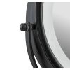 Miroir grossissant hôtel LED avec bras extensible noir