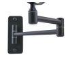 Miroir grossissant hôtel LED avec bras extensible noir