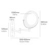 Dimensions du miroir chrome mural avec LED