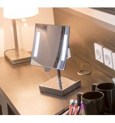 miroir grossissant double éclairage LED