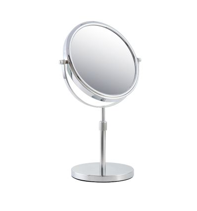 miroir chrome sur pied avec 2 faces