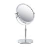 miroir chrome sur pied avec 2 faces