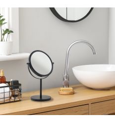 miroir grossissant noir pour salle de bain sur pied​