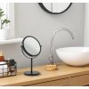 miroir grossissant noir pour salle de bain sur pied​