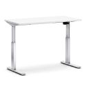 Photo : Établi réglable électrique charge 60 kg aluminium 160 x 80 cm - Mélaminé résiné - Blanc