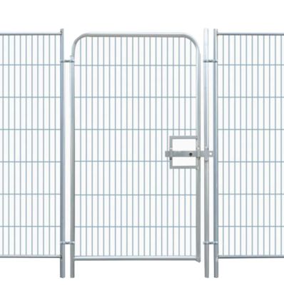 porte d'accès chantier grillagée
