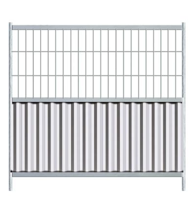 Cloture mi-grillagée mi-bardée - 2,15 x 2 m