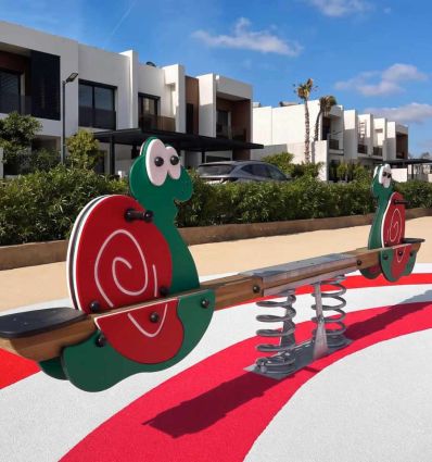 Mise en situation Jeux sur ressort Escargot 2 places