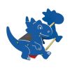 Jeux sur ressort 2 place Dinosaure Bleu