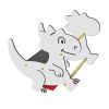 Jeux sur ressort 2 place Dinosaure Blanc