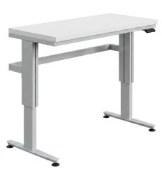 Établi réglable hauteur électrique, piétement gris clair (RAL 7035)