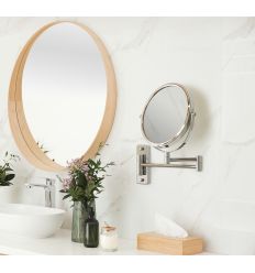 miroir chrome salle de bain grossissant mural​