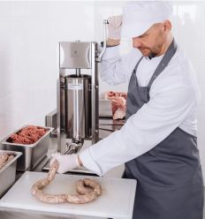 poussoir à saucisse manuel vertical 5l pour métiers de bouche