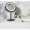 miroir salle de bain grossissant sur pied​ avec LED couleur noir