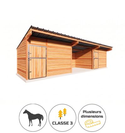 Boxes & Abri pour chevaux avec toit couleur Ardoise