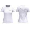 Tee shirt blanc personnalisé logo entreprise femme