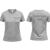 Tee shirt gris pour femme personnalisé logo entreprise