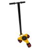 Patin rouleur directionnel avec timon, galets polyuréthane 80 × 70 mm