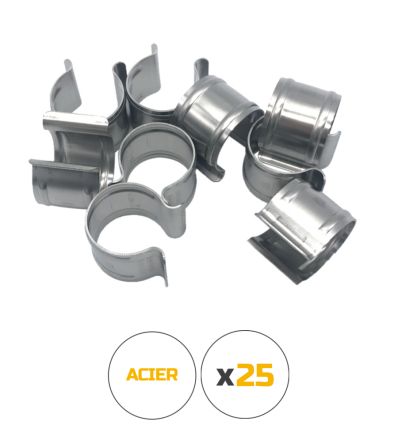 Lot de 25 clips pour serres