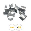 Photo : Clips pour serre en acier - Lot de 25 pièces 25 mm