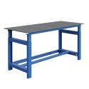 Photo : Établi soudure hauteur réglable mécaniquement Aucun - Bleu (RAL 5015) - 1000 mm