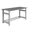 Établi de soudeur réglable à la main, coloris gris clair RAL 7035
