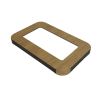Couvercle poubelle design - effet bois foncé