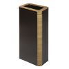 Poubelle bureau design - effet bois foncé