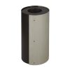 Poubelle bureau design cylindrique - effet bois clair et noir