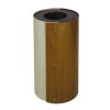 Poubelle bureau design cylindrique - effet bois clair et bois foncé
