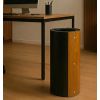 Poubelle bureau design - effet bois foncé - démonstration