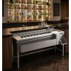 Station cocktail inox premium 160 cm droite sans étagère - démonstration