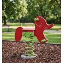 Photo : Jeu sur Ressort - Éléphant Rouge - Modèle 1 - Sur platine