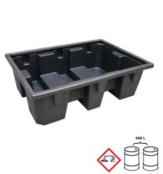 Bac de rétention plastique sans caillebotis