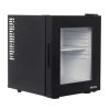 Minibar 20 L hôtel avec vitre transparente et intérieur blanc