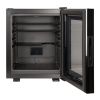 Mini bar hôtel 20 L porte vitrée ouverte intérieur noir