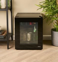 Minibar avec porte vitre et intérieur noir