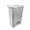Poubelle HACCP en plastique recyclé sur roulettes Gris / Blanc