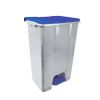 Poubelle HACCP en plastique recyclé sur roulettes Gris / Blau