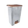 Poubelle HACCP en plastique recyclé sur roulettes Gris / Marron