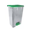 Poubelle HACCP en plastique recyclé sur roulettes Gris / Vert