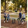 Balançoire à bascule en acier galvanisé 4 places premium dans un parc public