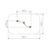 Dimensions et surface d'impact de la balançoire à bascule en acier galvanisé premium 2 places serpent