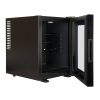 Minibar 35 L porte ouverte vitrée avec intérieur noir