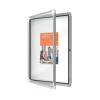 Vitrine d'affichage mural intérieur en métal 4 A4 - porte ouverte