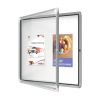 Vitrine d'affichage mural intérieur en métal 6 A4 - porte ouverte