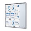 Vitrine Intérieure Verrouillable avec Portes Coulissantes 12x A4 métal