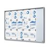 Vitrine Intérieure Verrouillable avec Portes Coulissantes 18x A4 métal