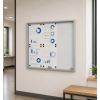 Vitrine Intérieure Verrouillable avec Portes Coulissantes 6x A4 métal